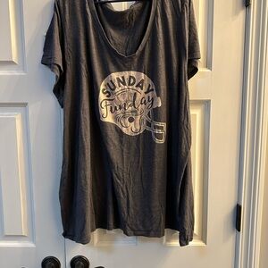 Torrid Gray 'Sunday Funday' Short Sleeve Tee